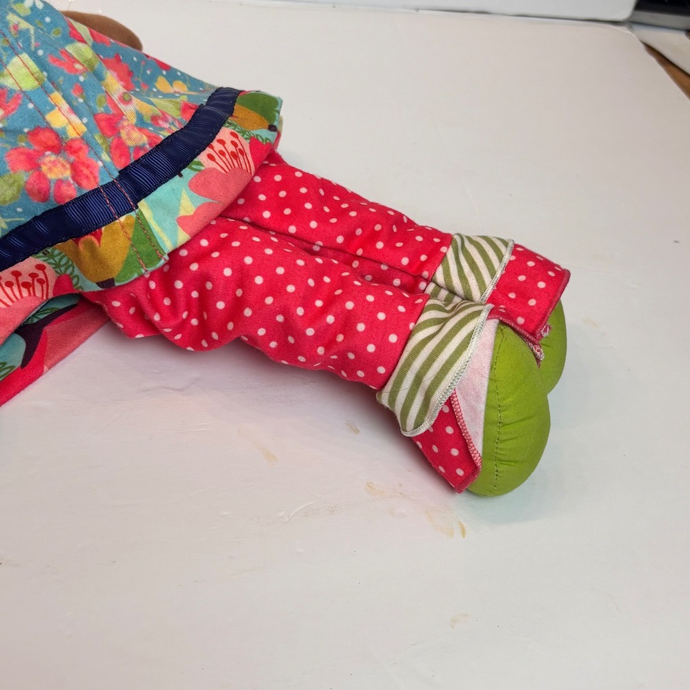 Matilda Jane Girl Doll Fabric Doll Bright Floral Dress Polka Dot Pants - Picture 5 of 6